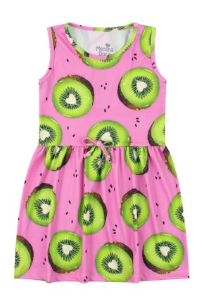 Vestido Infantil Feminino Suplex Sublimado Kiwi - Menina Doce