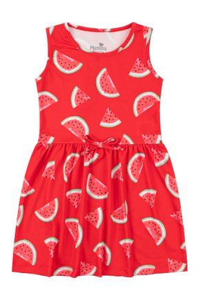 Vestido Infantil Feminino Suplex Sublimado Melancia - Menina Doce