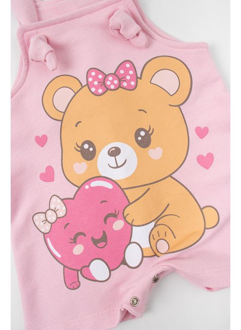 macacao jardineira moletinho body de bebe ribana canelada ursinha leninha baby 5