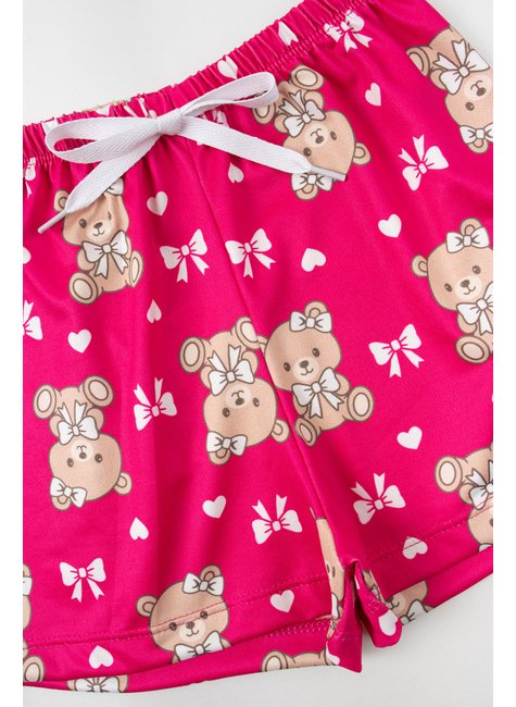 pijama infantil feminino meia malhasuplex sublimado sweet bear my dream girls 5