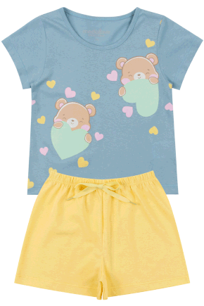 Pijama Infantil Feminino Meia Malha Ursinhas - My Dream Girls
