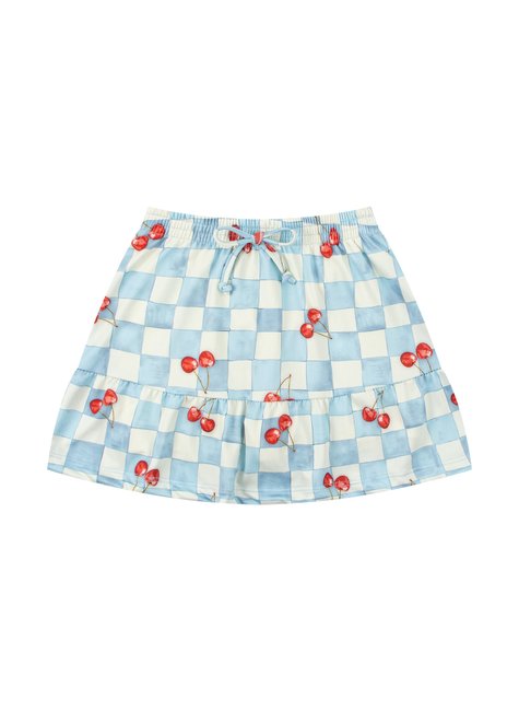 conjunto infantil feminino meia malhasuplex sublimado cereja menina doce 3