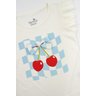 conjunto infantil feminino meia malhasuplex sublimado cereja menina doce 4