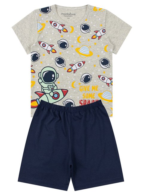 pijama infantil masculino meia malha space my dream boys 6