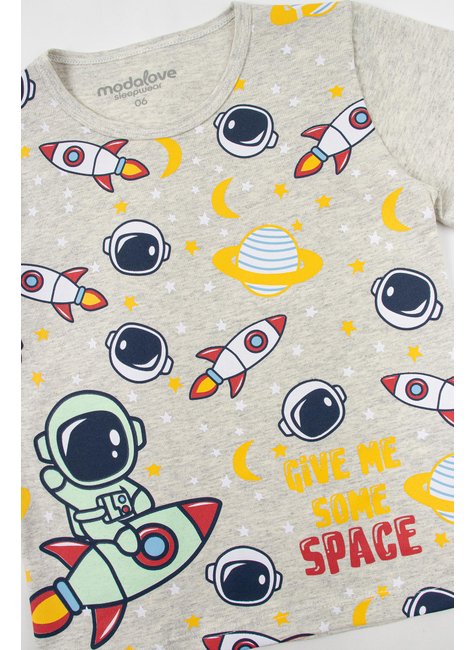 pijama infantil masculino meia malha space my dream boys 9