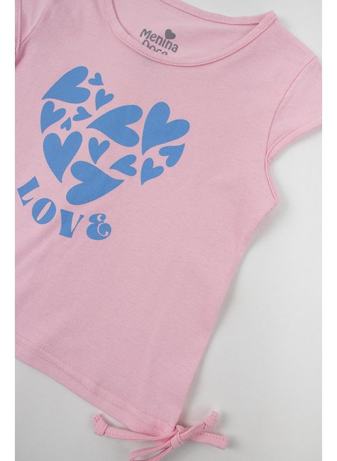 conjunto infantil feminino meia malhamoletinho love menina doce 4