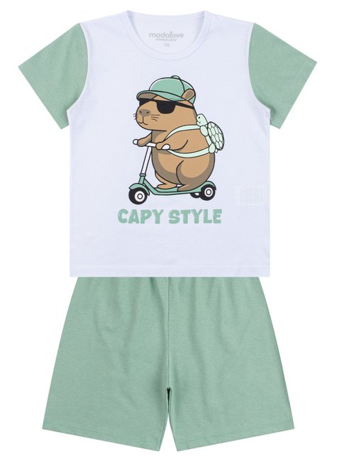 pijama infantil masculino meia malha capy style my dream boys