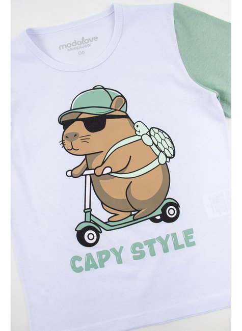 pijama infantil masculino meia malha capy style my dream boys 4