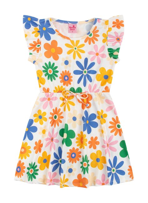 vestido infantil feminino suplex sublimado floral menina doce