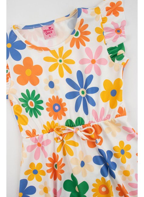 vestido infantil feminino suplex sublimado floral menina doce 2