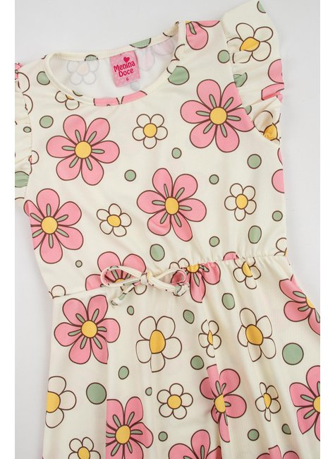 vestido infantil feminino suplex sublimado flores menina doce 2