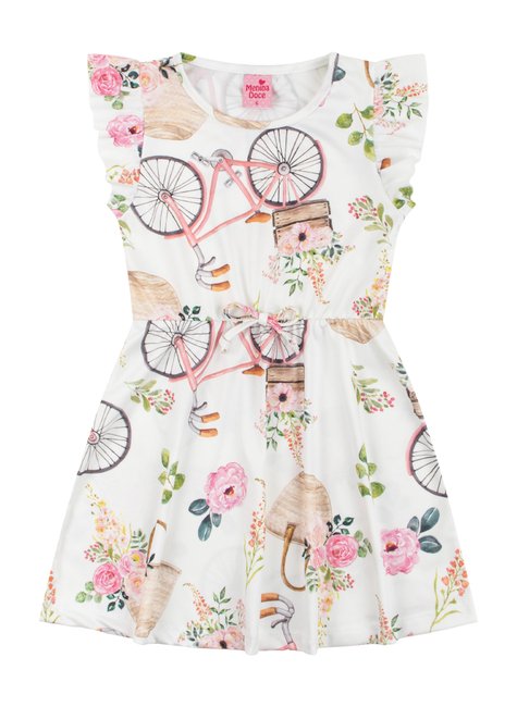 vestido infantil feminino suplex sublimado pretty menina doce