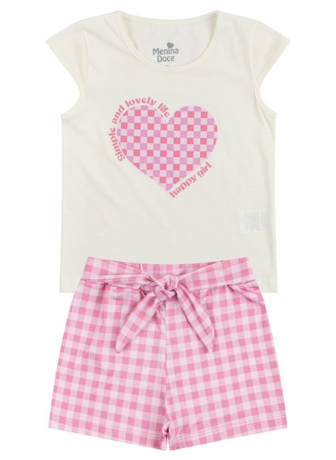 conjunto infantil feminino meia malhasuplex sublimado happy girl menina doce 6