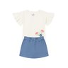 conjunto infantil feminino meia malhamoletinho flor menina doce 6