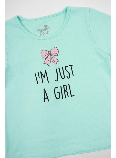 conjunto infantil feminino meia malharibana canelada girl menina doce 14