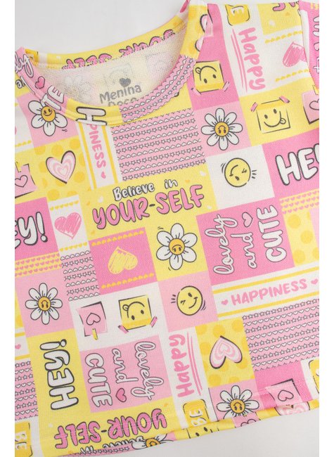 conjunto infantil feminino moletinho sublimado divertido menina doce 9