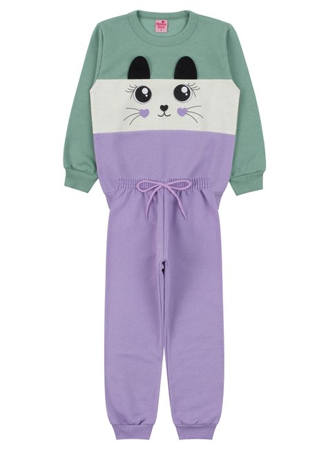 conjunto infantil feminino moletom peluciado cute menina doce 11