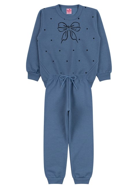 conjunto infantil feminino moletom peluciado laco menina doce 11