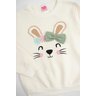 conjunto infantil feminino moletom peluciado rabbit menina doce 4