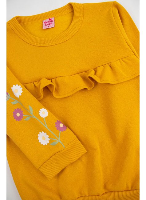 conjunto infantil feminino moletom peluciado charmosa menina doce 4