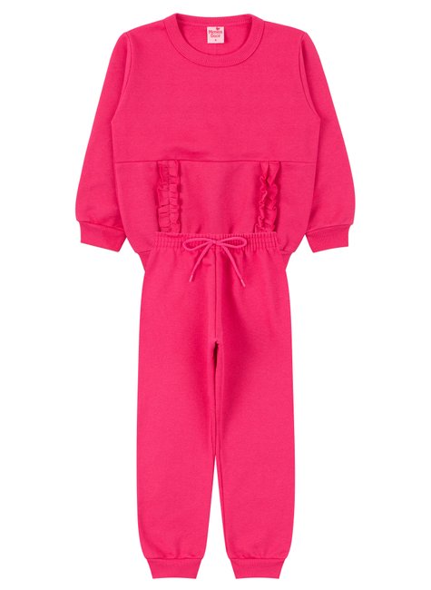 conjunto infantil feminino moletom peluciado charme menina doce 6