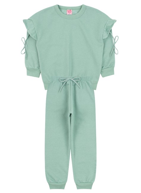 conjunto infantil feminino moletom peluciado beautiful menina doce 6