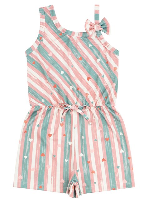 macacao infantil feminino suplex sublimado hearts menina doce