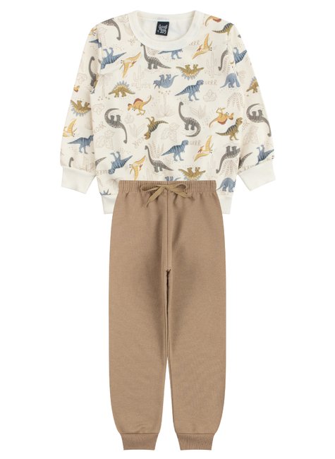 conjunto infantil masculino moletom sublimado peluciadomoletom peluciado dinos good boy