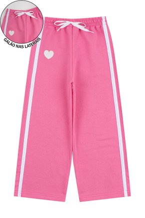 Calça Wide Leg Infantil Feminino Moletinho Estilosa - Menina Doce