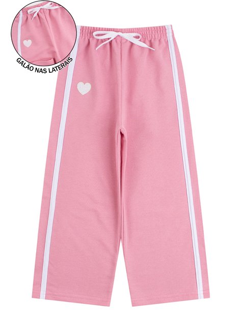 calca wide leg infantil feminino moletinho estilosa menina doce 9