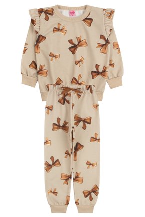 Conjunto Infantil Feminino Moletom Sublimado Peluciado Laços - Menina Doce