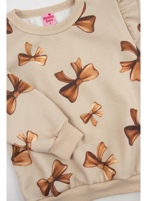 conjunto infantil feminino moletom sublimado peluciado lacos menina doce 9