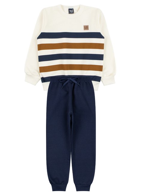 conjunto infantil masculino moletom peluciado estiloso good boy 6