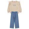conjunto infantil feminino moletom peluciado ma cherie menina doce 6