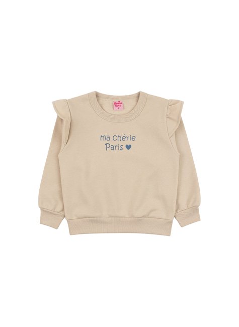 conjunto infantil feminino moletom peluciado ma cherie menina doce 7