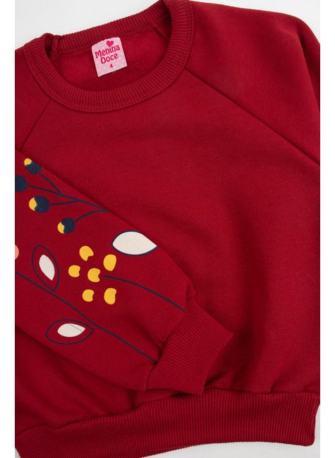 conjunto infantil feminino moletom peluciado charme menina doce 4