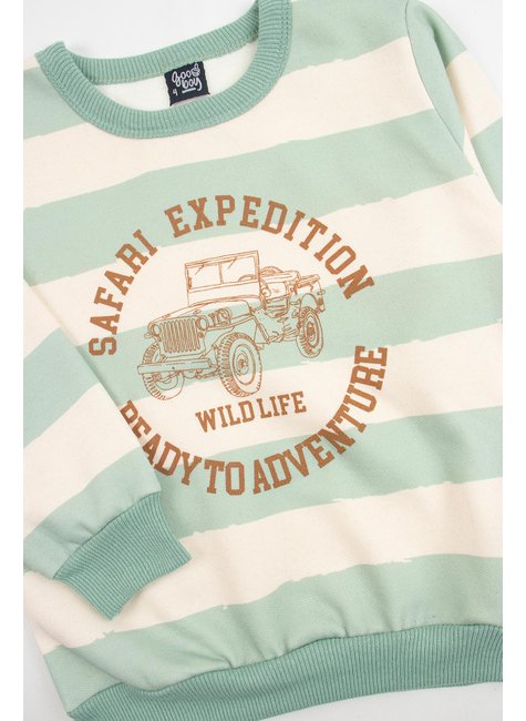 conjunto infantil masculino moletom peluciado wild life good boy 4