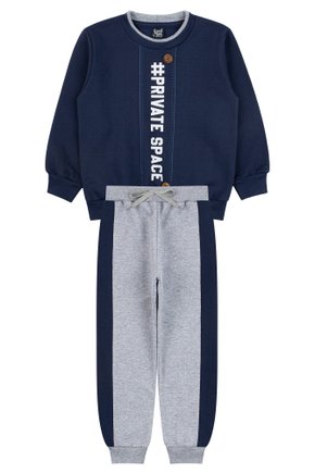 Conjunto Infantil Masculino Moletom Peluciado Private Space - Good Boy