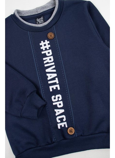 conjunto infantil masculino moletom peluciado private space good boy 4