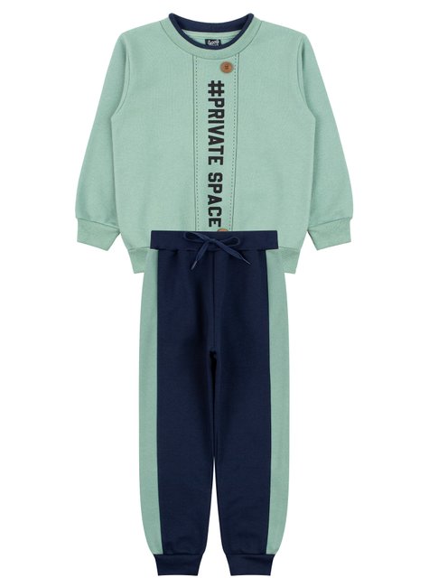 conjunto infantil masculino moletom peluciado private space good boy 6