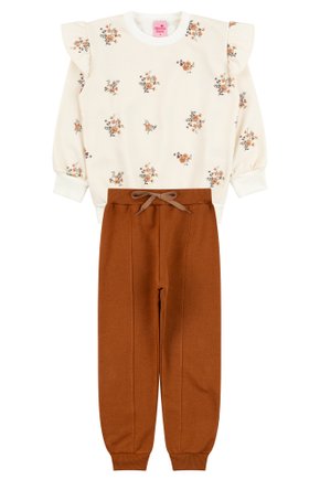 Conjunto Infantil Feminino Moletom Sublimado Peluciado/Moletom Peluciado Delicada - Menina Doce