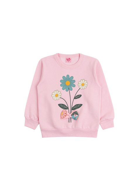 conjunto infantil feminino moletom peluciadomoletom sublimado peluciado flores menina doce 7
