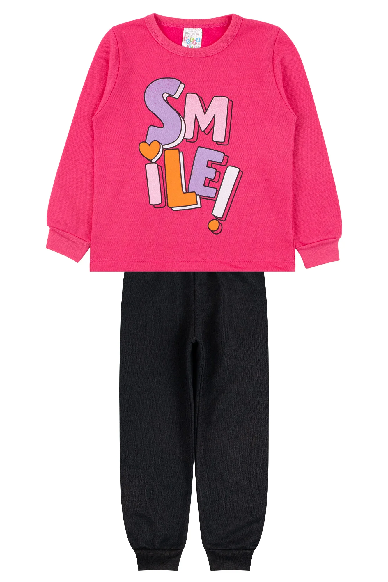 Conjunto Infantil Malha Térmica Cores - Moda Love / marrom escuro