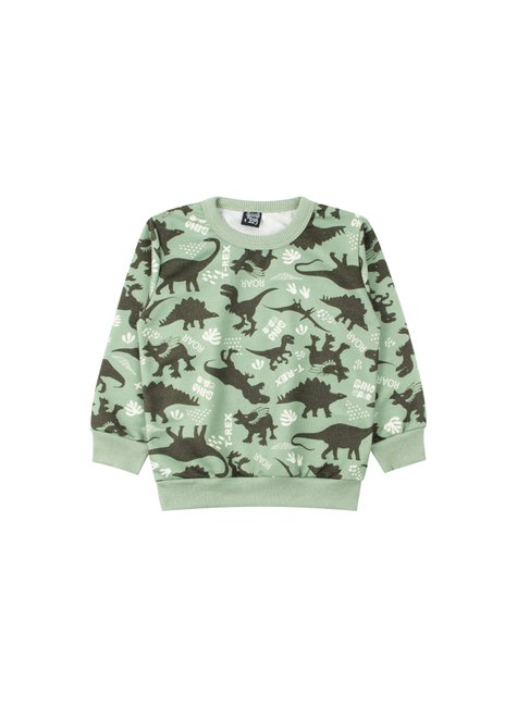 conjunto infantil masculino moletinho sublimado t rex good boy 2