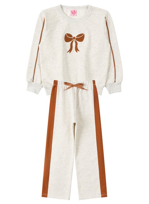 conjunto infantil feminino moletom peluciado charming menina doce