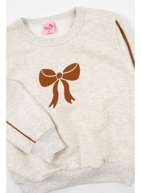 conjunto infantil feminino moletom peluciado charming menina doce 4