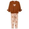 conjunto infantil feminino moletom peluciadosuplex sublimado beautiful menina doce