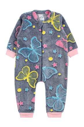 Macacão Infantil Feminino Peluciado Fleece Estampado Diversos - Kappes