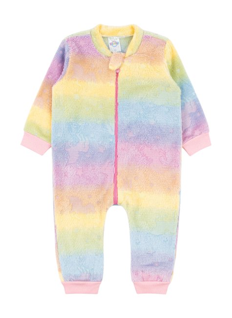 macacao infantil feminino peluciado fleece estampado diversos kappes