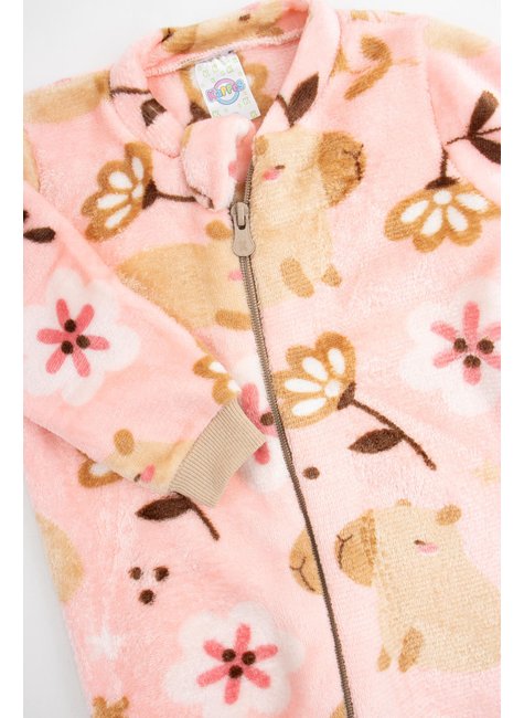 macacao infantil feminino peluciado fleece estampado diversos kappes 6